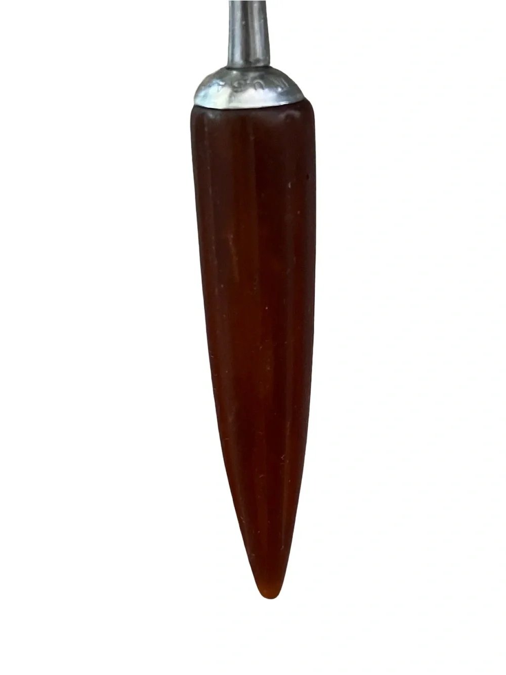 Vtg Androck Slotted Spoon Burgundy Red Bullet Bakelite Handle Kitchen Utensil 12